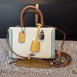 COACH Micro Zoe Crossbody in Colorblock Double Handles & Adjust Crossbody Strap